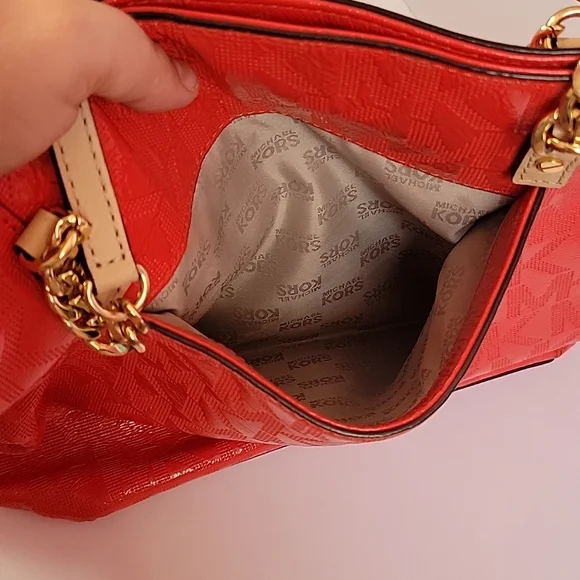 Red/orange Michael Kors shoulder bag - Picture 5 of 14